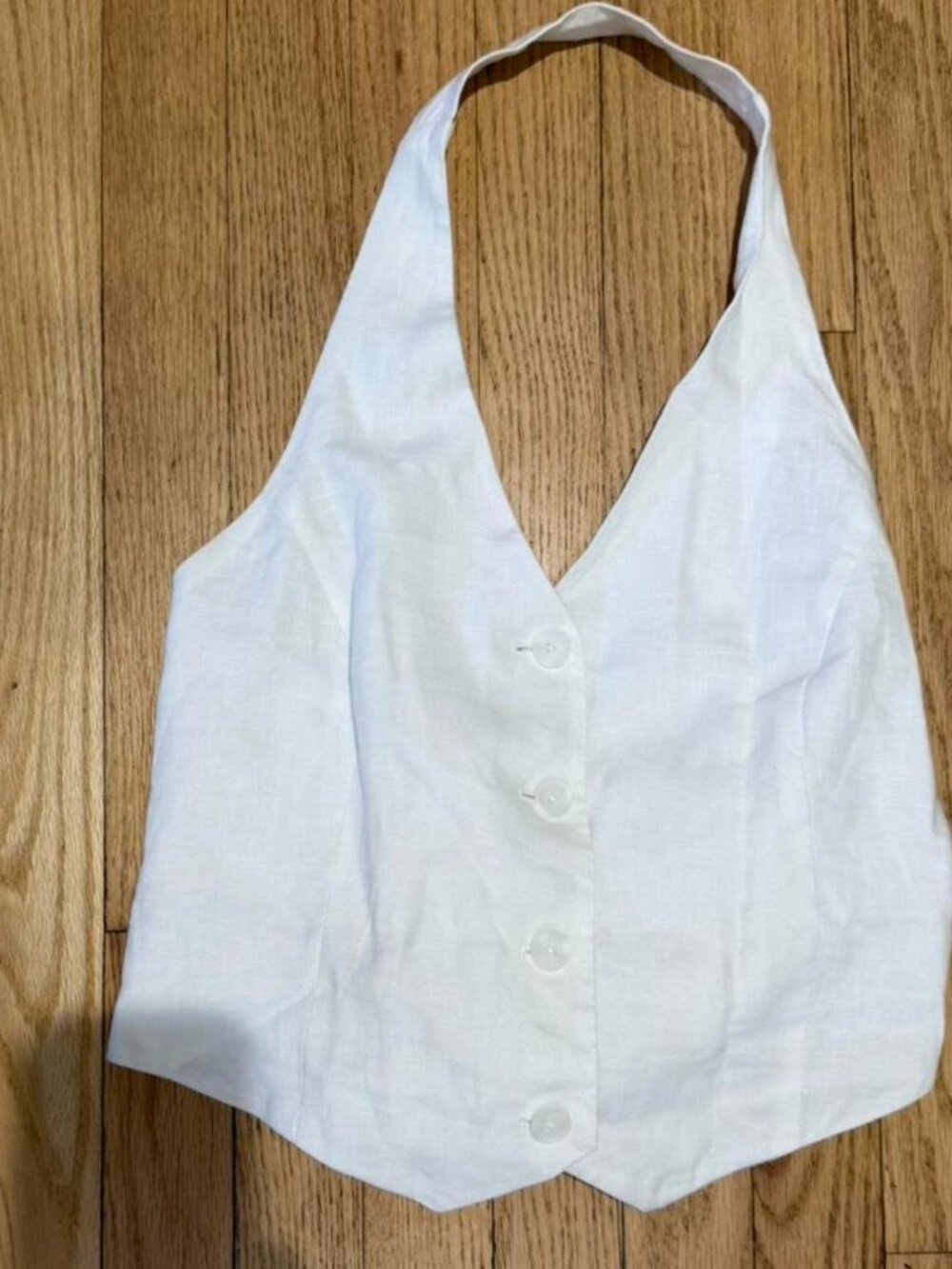 Brownie White Halter Vest